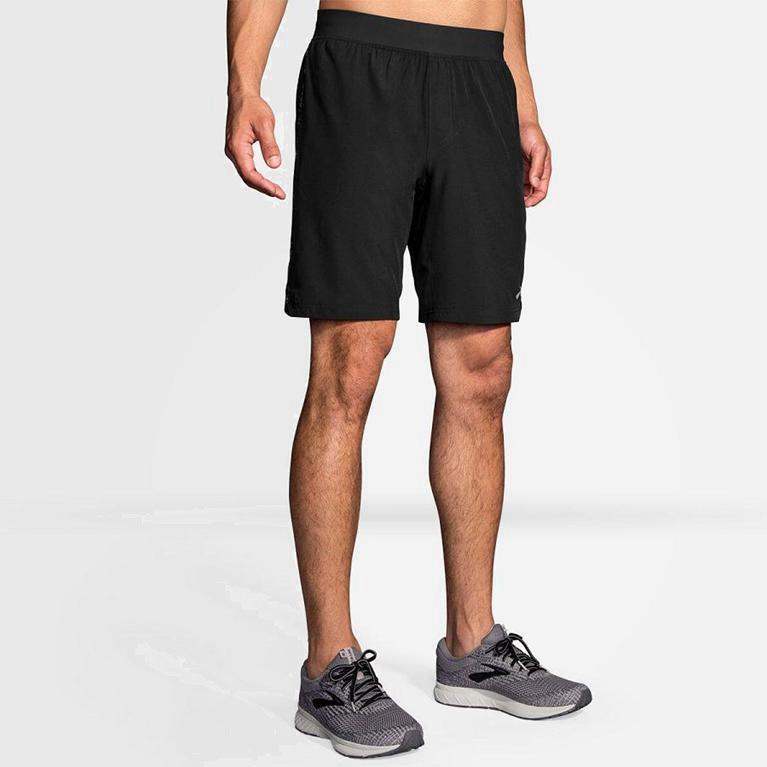 Brooks Equip 9 Israel - Men's Running Shorts - Grey (23178-QHUX)